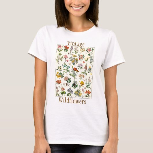 Vintage Wildblumen T-Shirt (Vorderseite)