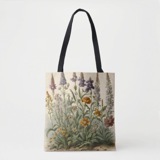 Vintage Wildblumen Tasche (Vorderseite)