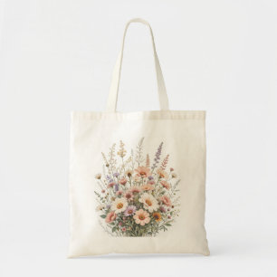 Vintage-Wildblumen-Tasche, Ästhetik-Tasche,  Tragetasche