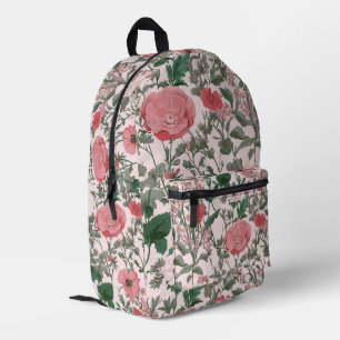 Vintage Wildblumen und Pflaumen Bedruckter Rucksack