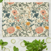 Vintage Wildblumen und Pflaumen Geschirrtuch (Gefaltet)