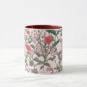 Vintage Wildblumen und Pflaumen rosa Tasse (Zentrum)