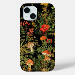 Vintage Wildblumen Wald Pilze Case-Mate iPhone Hülle