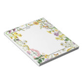 Vintage Wildblumen Wasserfarbe Garten Persönlich Notizblock (angewinkelt)