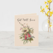 Vintage Wildblumen werden bald gut Karte (Gelbe Blume)