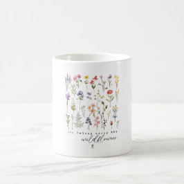 Vintage Wildblumen Zitat Sublimationsfarben Kaffeetasse