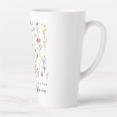 Vintage Wildblumen Zitat Sublimationsfarben Milchtasse (Rechts)