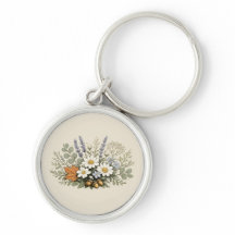 Vintage-Wildblumenstrauß-Kunstprint | Botanisch F