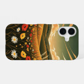 Vintage-Wildblumenwiese iPhone 16 Hülle (Rückseite (Horizontal))