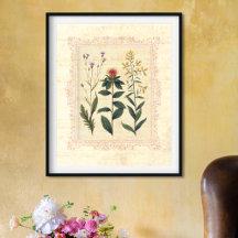 Vintage Wilde Blume Feminine Boudoir Print