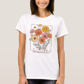 Vintage wilde Blume T-Shirt (Vorderseite)