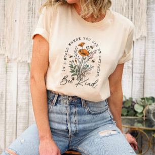 Vintage Wilde Blumen Mohn Sei Freundlich Unisex T-Shirt