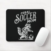 Vintage wilde Fußballmutter Waschbär Fußballspiele Mousepad (Mit Mouse)