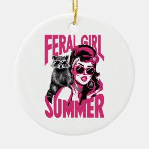 Vintage Wilde Mädchen Sommer Opossum Lustiger Wasc Keramik Ornament