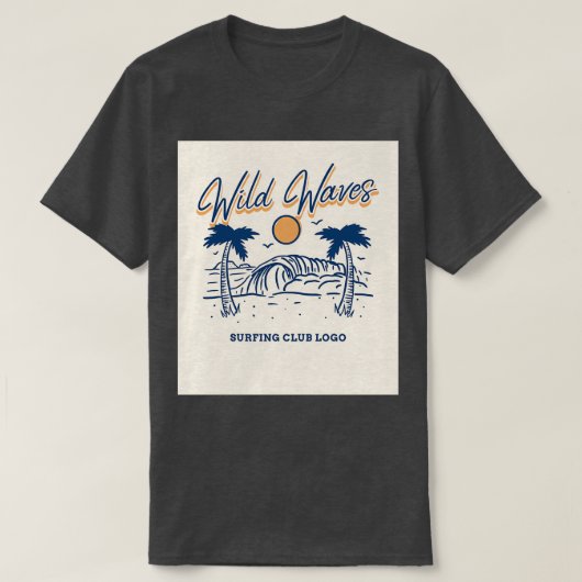 Vintage Wilde Waves T T-Shirt (Design vorne)