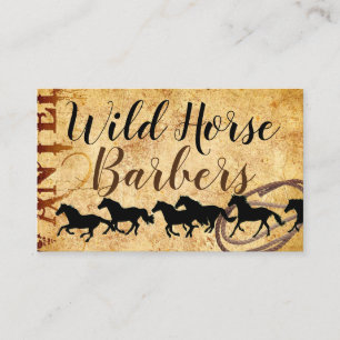 Vintage wilde Westpferde der schablonen-w/Wild an Visitenkarte