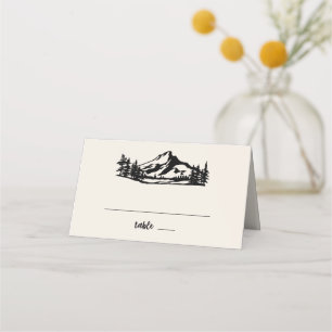 Vintage Wilderness-Hochzeit Platzkarte