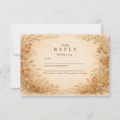 Vintage Wildflower Graduation Party RSVP Karte (Vorderseite)