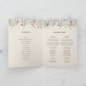 Vintage-Wildflower-Hochzeitsmonogramm gefaltet Programm (Innenseite)