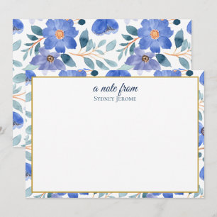 Vintage Wildflower Personalisiert Mitteilungskarte