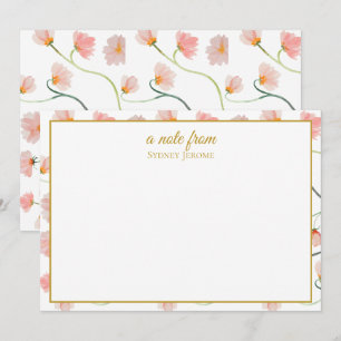 Vintage Wildflower Personalisiert Mitteilungskarte