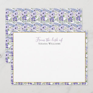 Vintage Wildflower Personalisiert Mitteilungskarte
