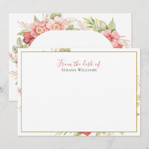 Vintage Wildflower Personalisiert Mitteilungskarte