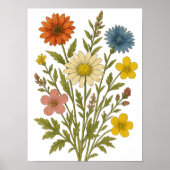 Vintage Wildflower Poster (Vorne)