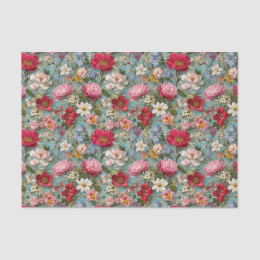 Vintage Wildflowers Decoupage Seidenpapier (Vorderseite)