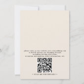 Vintage Wildflowers Fern Budget QR Code Wedding Einladung (Rückseite)