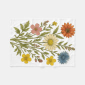 Vintage wildflowers fleecedecke (Vorderseite (Horizontal))