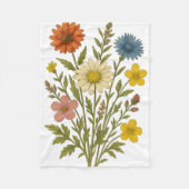 Vintage wildflowers fleecedecke (Vorderseite)