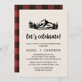 Vintage Wildnis | Buffalo Kariert Let's Celebrate Einladung