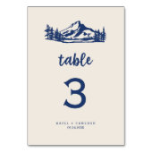 Vintage Wildnis | Tischnummer der Marine (Rückseite)