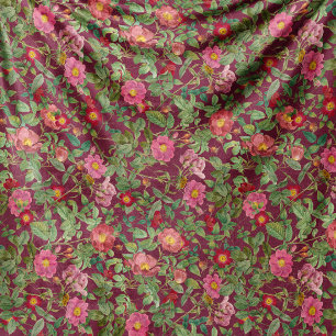 Vintage-Wildrose-Fleece-Decke in Burgunderpflaume Fleecedecke