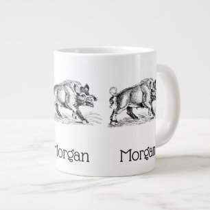 Vintage-Wildschwein-Zeichnung SW #2 Jumbo-Tasse