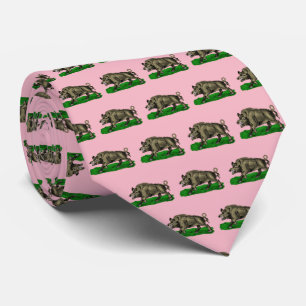 Vintage-Wildschwein-Zeichnung SW #3C Krawatte