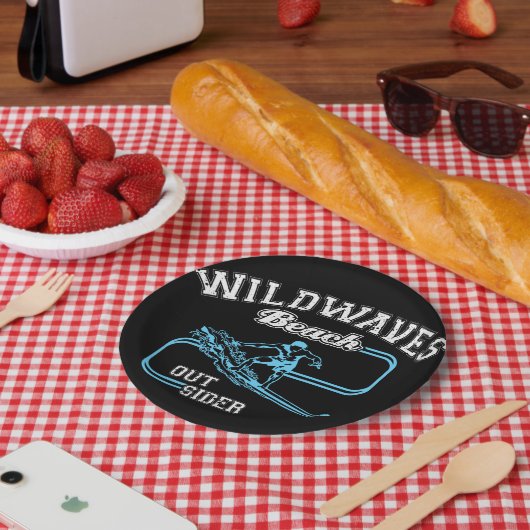 Vintage Wildschweine - Außenschwimmer Pappteller (Picknick)