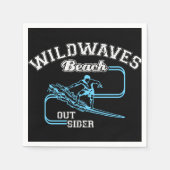 Vintage Wildschweine - Außenschwimmer Serviette (Vorderseite)