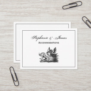 Vintage-Wildschweinkopf-Zeichnung SW Visitenkarte