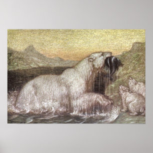 Vintage-Wildtiere, Eisbären von Louis Sargent Poster