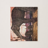 Vintage Wildtiere, Elefant von Louis Sargent Puzzle (Vertikal)