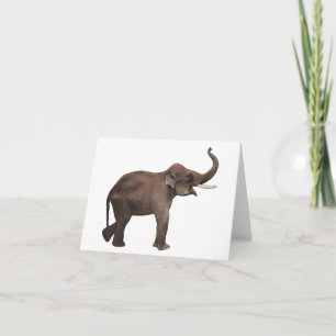 Vintage-Wildtiere, Glück Asiatische Elefanten Karte