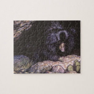 Vintage Wildtiere, Lippenbären von Louis Sargent Puzzle