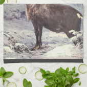 Vintage Wildtiere, Rentier Kariou von CE Swan Geschirrtuch (Gefaltet)