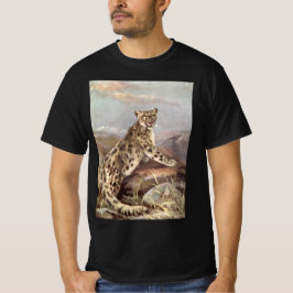 Vintage Wildtiere, Schneeleopard von CE Swan T-Shirt