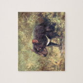 Vintage Wildtiere, Tasmanischer Teufel von CE Swan Puzzle (Vertikal)