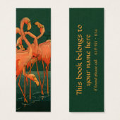 Vintage Wildtiere, tropisch rosa Flamingos (Vorne & Hinten)