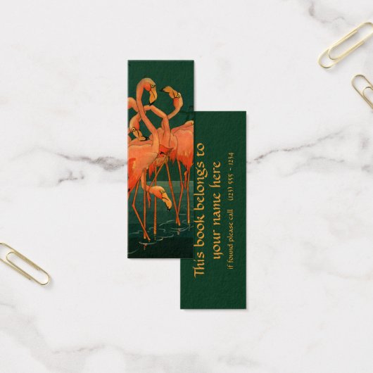 Vintage Wildtiere, tropisch rosa Flamingos (Büro)