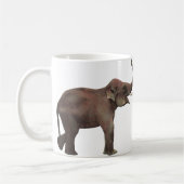 Vintage Wildtiere, Viel Glück-asiatische Elefanten Kaffeetasse (Links)